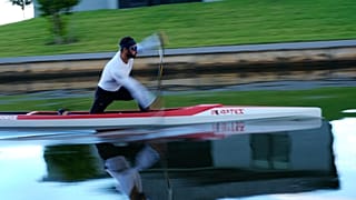 Mülteci Olimpiyat Takımı'nın kürek sporcusu Fernando Dayan Jorge, Fla'daki antrenman seansında, 26 Haziran 2024