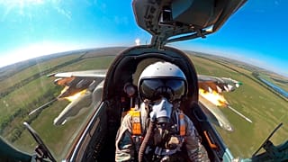 пилот российских ВКС в момент бомбардировки