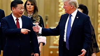 Hszi Csin-ping és Donald Trump 2017-ben Pekingben