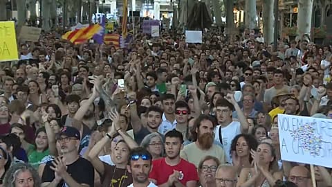 Thousands protest against overtourism in Palma, July 21, 2024
