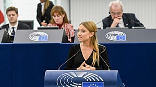 Aurore Lalucq addresses the European Parliament in 2023