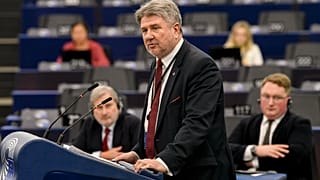 Bogdan Rzońca addresses the European Parliament in March 2024