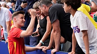 Aficionados de Uzbekistán en el partido de fútbol masculino contra España