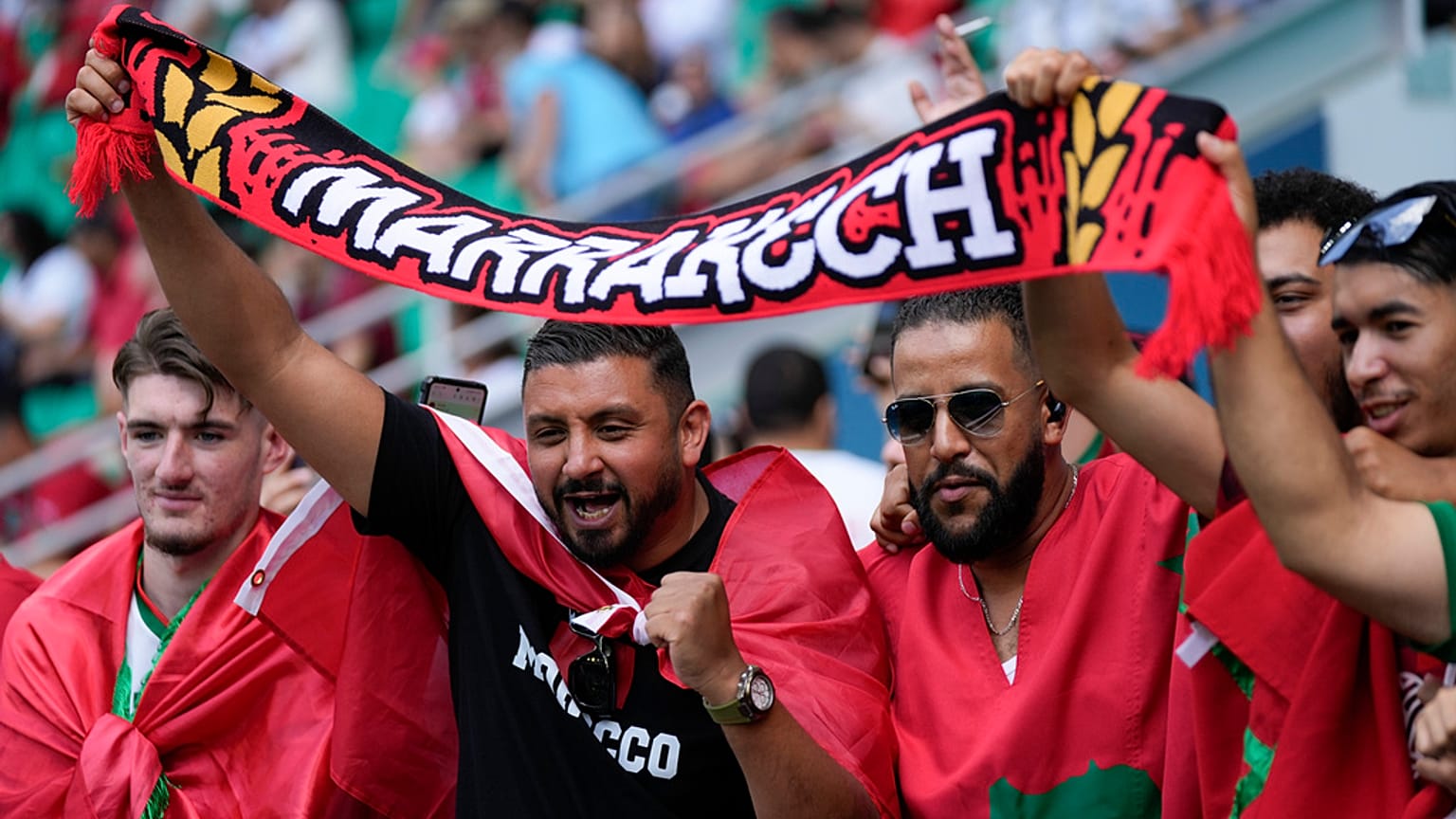 Болельщики Марокко на матче с Аргентиной