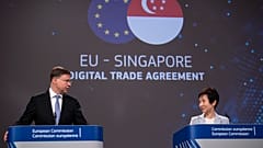  Valdis Dombrovskis, Executive VP and Commissioner for Trade, with Grace Fu, Singaporean Minister for Trade Relations (25/07/24) 