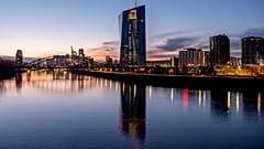 The European Central Bank pictured at the river Main in Frankfurt, Germany.