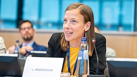 MEP Li Andersson (The Left/Finland), chair of the employment and social affairs committee