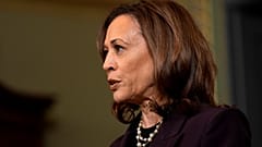 Başkan Yardımcısı Kamala Harris, Beyaz Saray'da İsrail Başbakanı Binyamin Netanyahu ile yaptığı görüşmenin ardından açıklama yapıyor, 25 Temmuz 2024