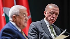 Cumhurbaşkanı Recep Tayyip Erdoğan (sağda) ve Filistin Devlet Başkanı Mahmud Abbas (Arşiv)
