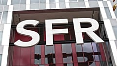 El logotipo del grupo francés de telecomunicaciones SFR Group SA en Saint Denis, a las afueras de París, Francia, miércoles 13 de septiembre de 2017.