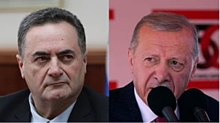 İsrail Dışişleri Bakanı Israel Katz (solda) ve Cumhurbaşkanı Recep Tayyip Erdoğan (Arşiv)