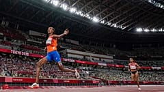 Sifan Hassan, of the Netherlands, wins the women's 10,000-meter run final at the 2020 Summer Olympics, Aug. 7, 2021, in Tokyo.