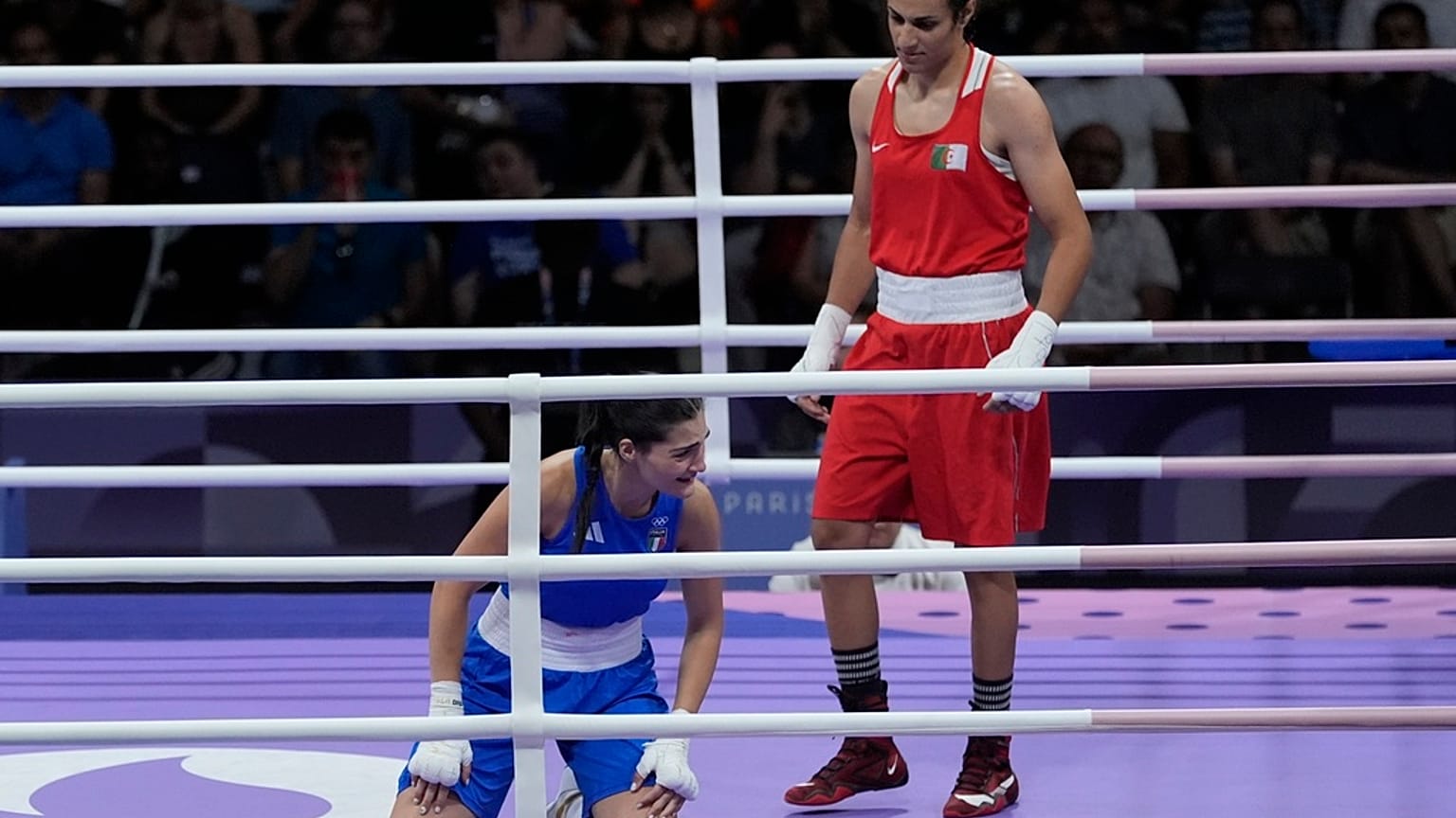 Angela Carini e Imane Khelif, París 2024