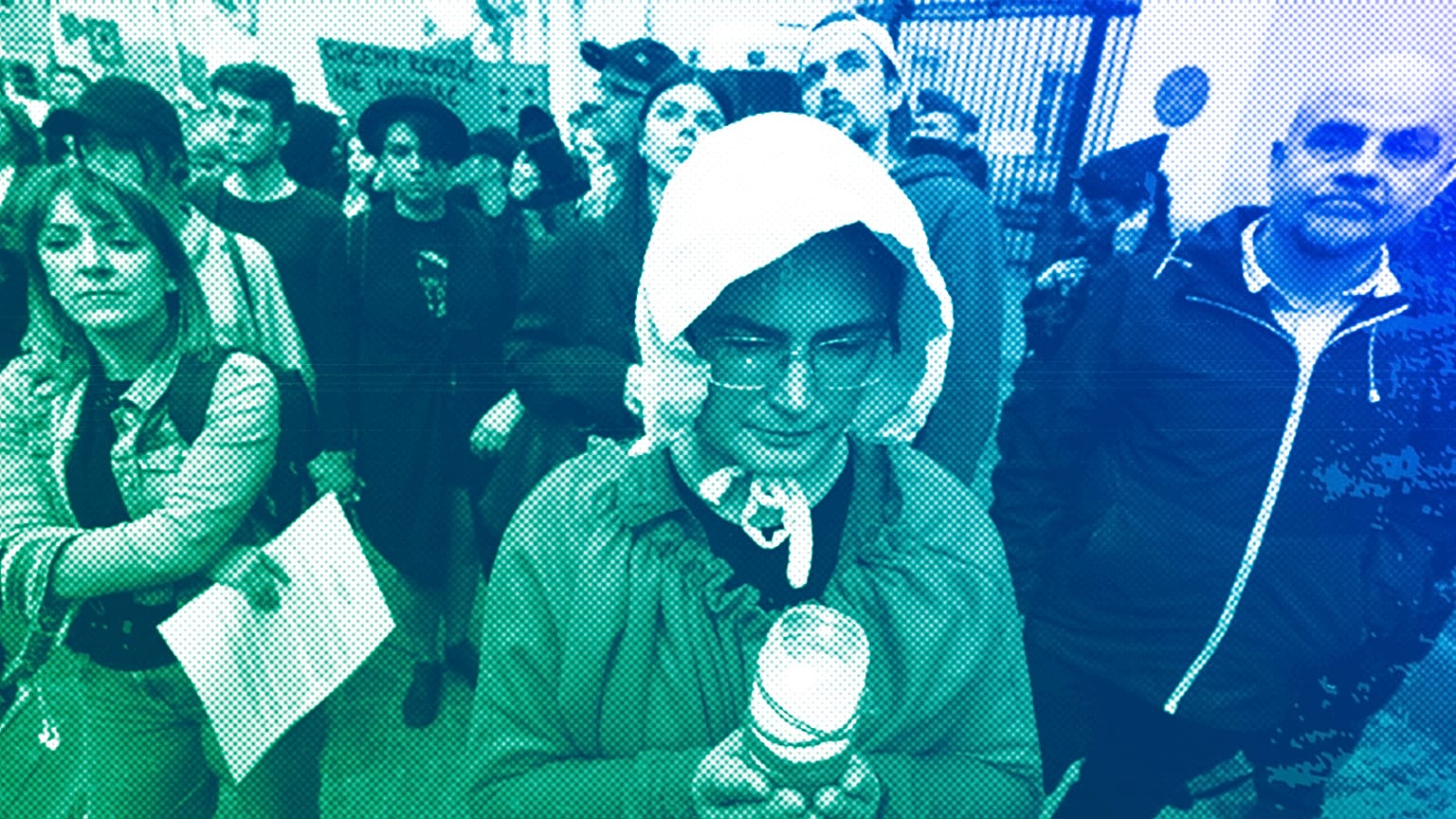 People protest Poland's restrictive abortion law in Warsaw, 14 June 2023