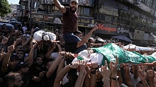 I funerali di cinque palestinesi uccisi in Cisgiordania
