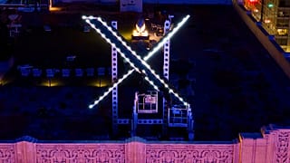 "X" sign atop the company headquarters, formerly known as Twitter, in San Francisco.