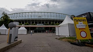Outside view of the Ernst Happel stadium in Vienna where Taylor Swift was set to perform