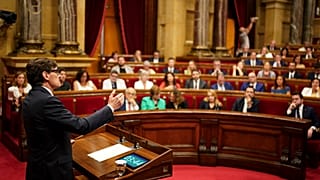 Salvador Illa en la sesión de investidura este jueves.