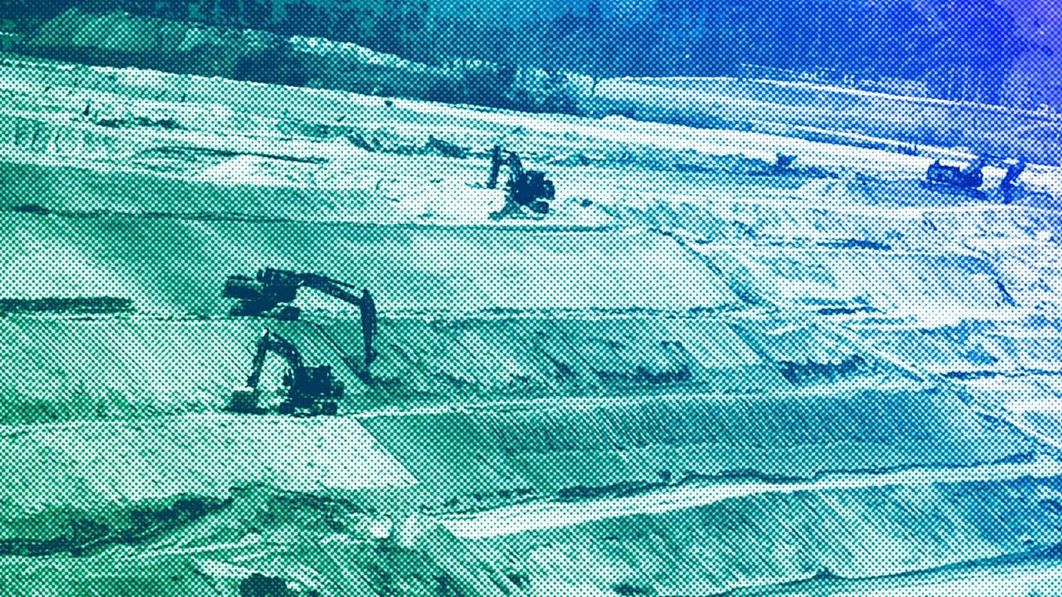 Bulldozers operate at the Cobre Panama open-pit copper mine in Donoso, January 2024