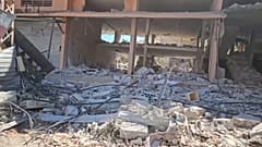 قرية عيترون على الحدود الجنوبية اللبنانية