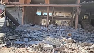 قرية عيترون على الحدود الجنوبية اللبنانية