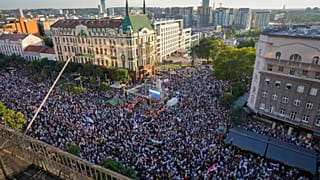 Protesta del sábado en Belgrado contra el proyecto de extracción de litio en Serbia.
