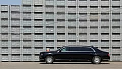 Führt Russland schon längst einen Krieg gegen den Westen? Putins Limousine bei einem Landwirtschaftsbetrieb in Russland, August 2024.