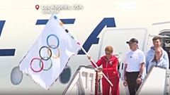 Bandeira Olímpica em Los Angeles