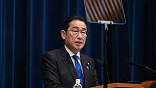 Japan's Prime Minister Fumio Kishida speaks during a press conference at his office in Tokyo, Wednesday, Aug. 14, 2024.
