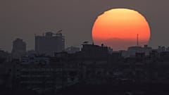 غروب آفتاب در غزه