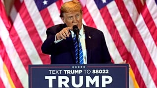 المرشح الرئاسي الجمهوري الرئيس السابق دونالد ترامب يتحدث في حفل ليلة الانتخابات يوم الثلاثاء الكبير، الثلاثاء، 5 مارس، 2024، في مارالاغو في بالم بيتش، فلوريدا 