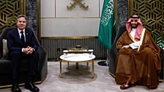 ABD Dışişleri Bakanı Antony Blinken (solda), Suudi Veliaht Prensi Muhammed bin Salman ile Suudi Arabistan'ın Cidde kentinde buluştu, 20 Mart 2024.