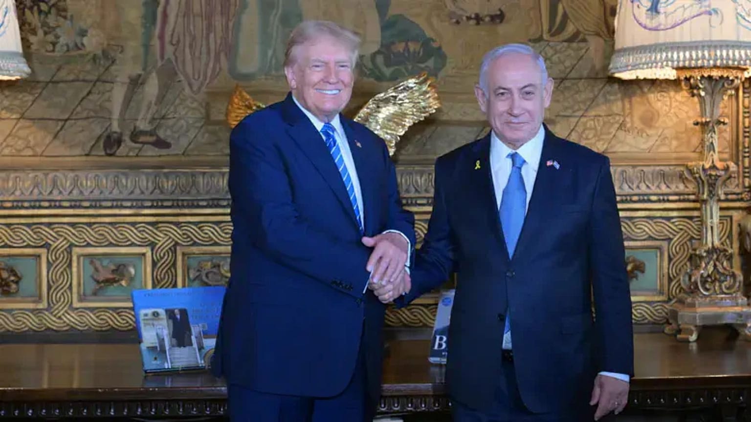 Donald Trump és Benjámin Netanjahu (korábbi felvétel)