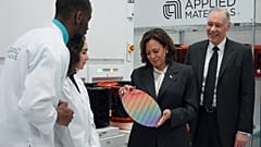 Vice President Kamala Harris tours a site where Applied Materials plans to build a $4 billion research facility 