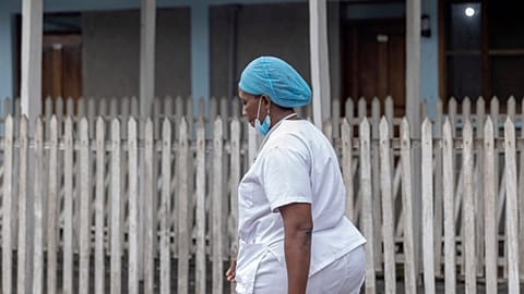 Doctor Rachel Maguru does rounds at the general hospital in Goma, Democratic Republic of Congo.