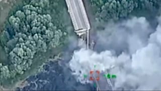 A Szejm folyón átívelő híd lebombázása a Kurszki régióban 2024. augusztus 16-án