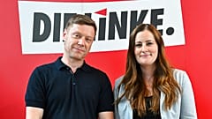 Die Linke-Vorsitzenden Janine Wissler und Martin Schirdewan