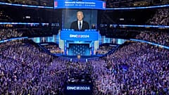 Amtierender US-Präsident Joe Biden bei dem Parteitag der US-Demokraten.