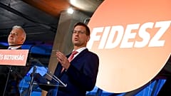 Gergely Gulyas, the head of the Prime Minister's Office holds a press conference in the Balna convention center in Budapest, Hungary, Sunday, April 3, 2022.