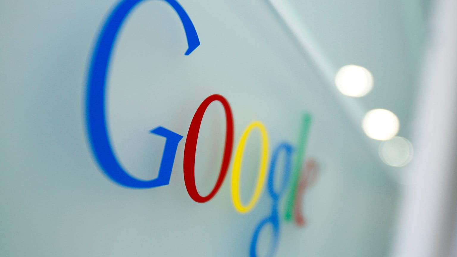 In This March 23, 2010, file photo, the Google logo is seen at the Google headquarters in Brussels.