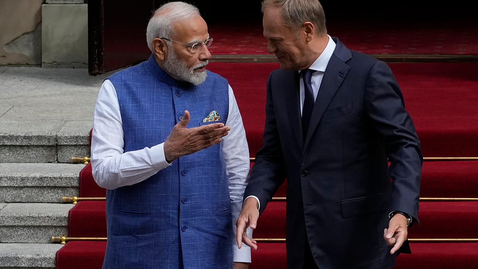 Le Premier ministre indien Narendra Modi et son homologue polonais Donald Tusk