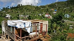 Damage from a hurricane in 2005 on Grenada has still not been repaired. 