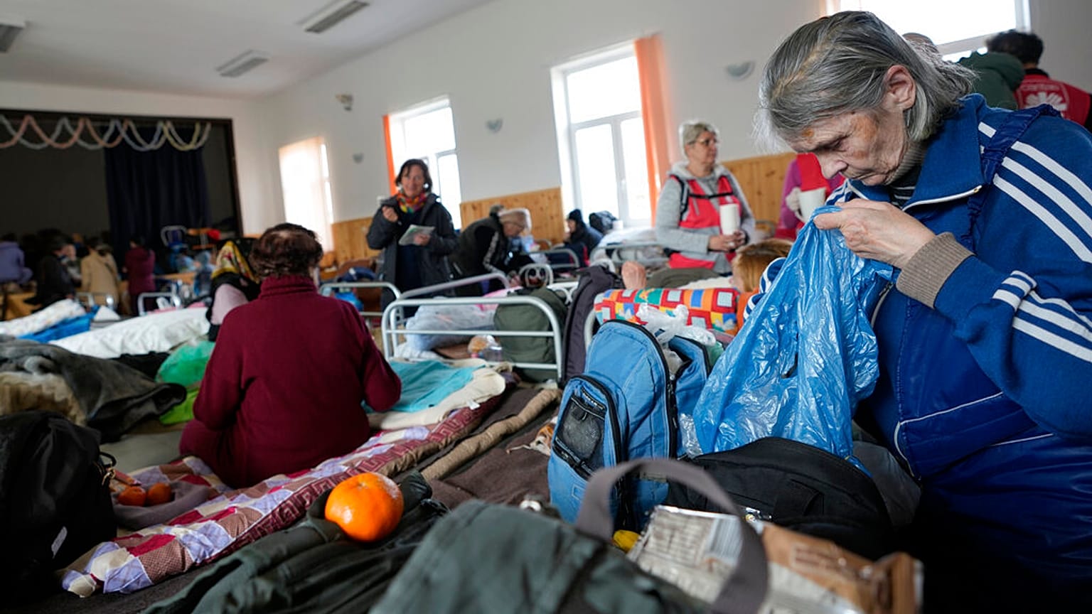  A refugee help center in Barabas, Hungary, Wednesday, March 9, 2022