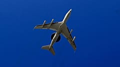 A NATO AWACS plane takes off the NATO Airbase in Geilenkirchen, Germany, Wednesday, March 12, 2014
