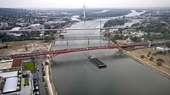 Belgrad Kulesi'nin tepesinden Sırbistan'ın başkenti Belgrad'ın genel görünümü.