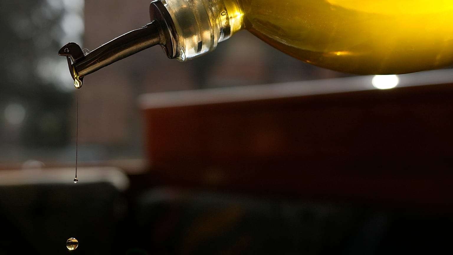 A bottle of olive oil