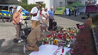 Memorial às vítimas do ataque com faca em Solingen