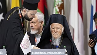 Patrik Barthalemeos, İsviçre'nin Obbürgen kentinde Ukrayna'daki Barış Zirvesi sırasında genel kurul toplantısına katıldı.