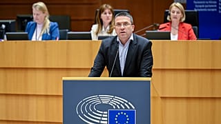 MEP Tomislav Sokol during the debate on the pharmaceutical package in Brussels. 