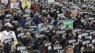 #MeToo hareketinin Güney Koreli destekçileri başkent Seul'de Dünya Kadınlar Günü için toplanmıştı / 8 Mart 2018 
